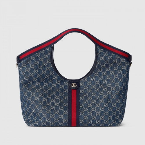 구찌 질리오 라지 토트백 - 블루