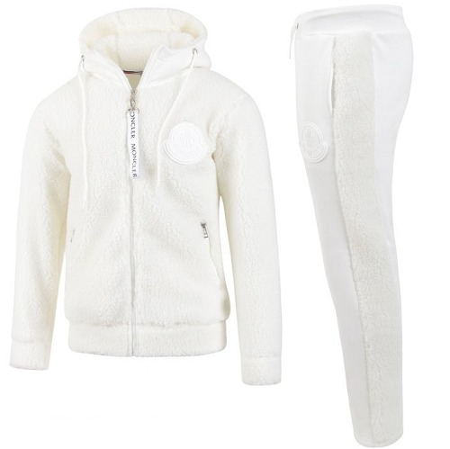 MONCL*R 빅로고 양털 후드 집업 트레이닝 SET