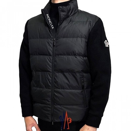 MONCLER 그레노블 라이트 덕다운 암스니트 하이넥 집업