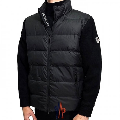 MONCLER 그레노블 라이트 덕다운 암스니트 하이넥 집업