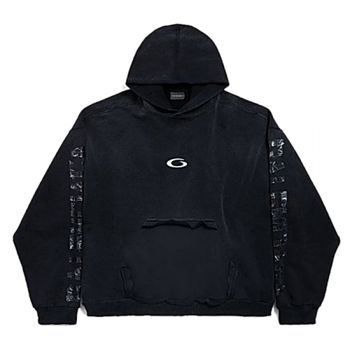 BALENCIAGA 트랜스 페어런트 페이드 후디