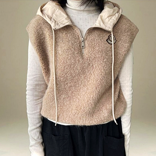 몽클레어 Moncler 누비후드 플리스 반집업