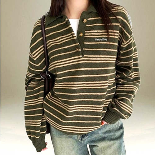 MIUMIU 루즈 멀티 단가라 롱슬리브