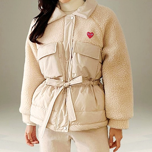 꼼데 COMME des GARÇONS 덤블 누비 하프패딩