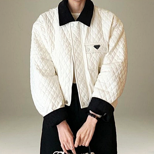 PRADA 덕다운 퀄팅 자켓