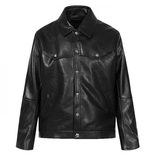 Chrome hearts 플로랄 앵커드 레더자켓