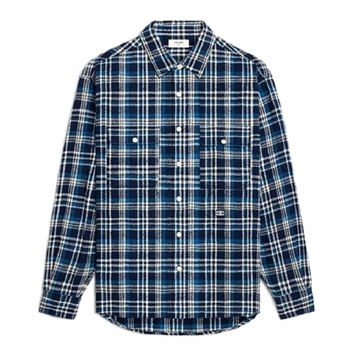 CELINE 루즈럼버잭 울체크드 셔츠