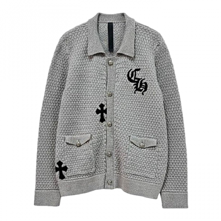 Chrome hearts 레더패치드 쟈카드 가디건