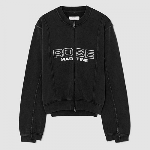 MARTINEROSE 페이드워시드 집업 스웻셔츠