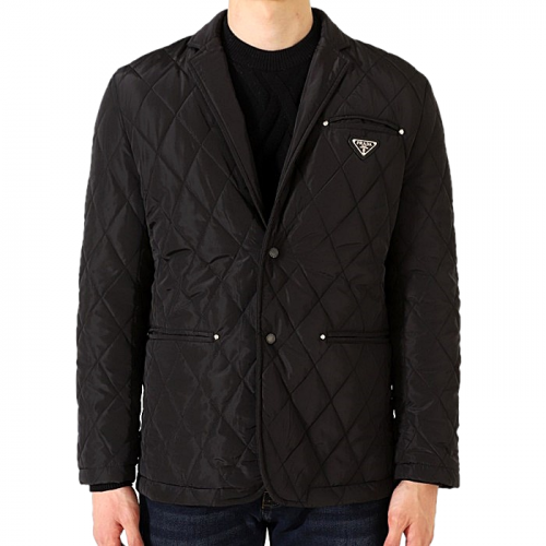 프라다 PRADA 삼각로고 퀼팅 자켓