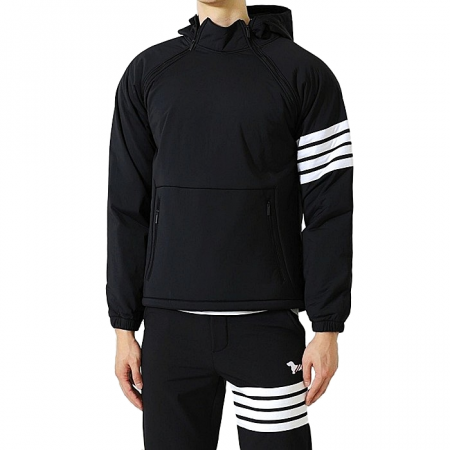 THOM BROWNE  4-바 기모 패딩 후드 아노락 & 조거 SET