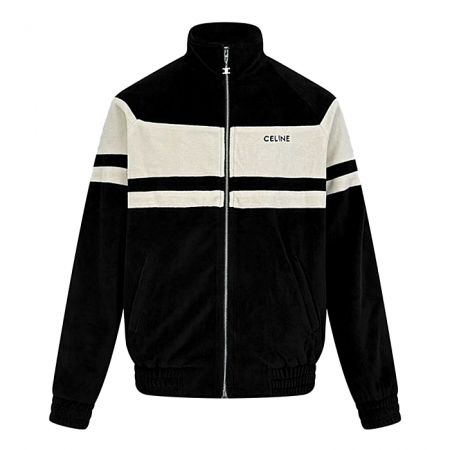 CELINE 미드라인드 벨벳 트랙자켓