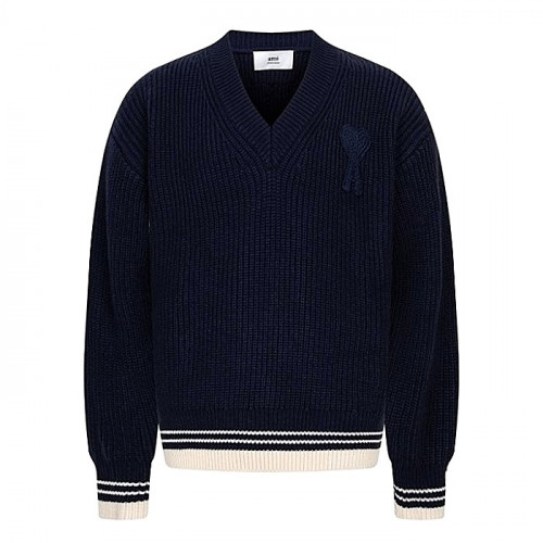 아미 AMI 버진 울 V넥 스웨터