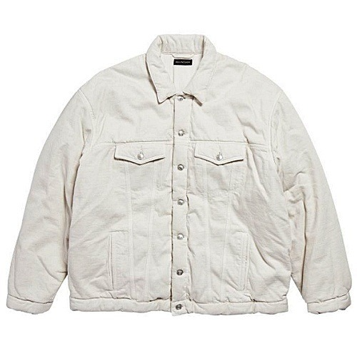 BALENCIAGA 더티워시드 패디드 데님자켓