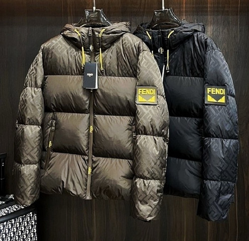 펜디 FENDI FF 로고 배색 다운패딩