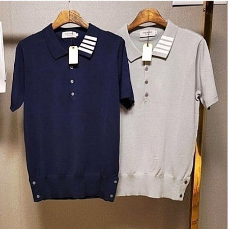 톰브*운 삼선 니트 반팔