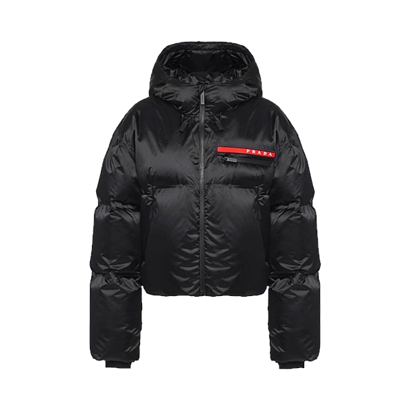 PRADA 크롭 테크니컬 구스다운 자켓