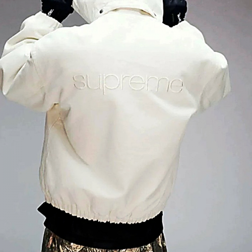 슈프림 SUPREME 시어링 봄버 데님 자켓 - 아이보리