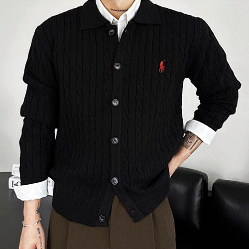 랄프로렌 polo ralphlauren 케이블 카라 버튼 가디건