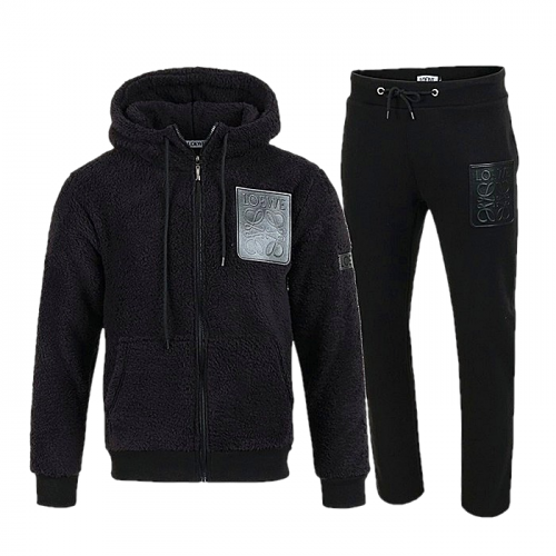 로에베 LOEWE 가죽 로고 양털 셋업 SET