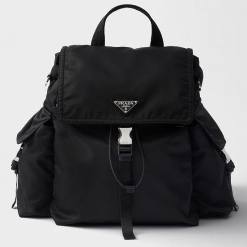 프*다 익스플로어 리나일론 및 가죽 백팩 - 블랙