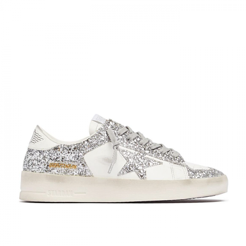 골든구스 GOLDEN GOOSE 화이트 레더 & 글리터 스타단