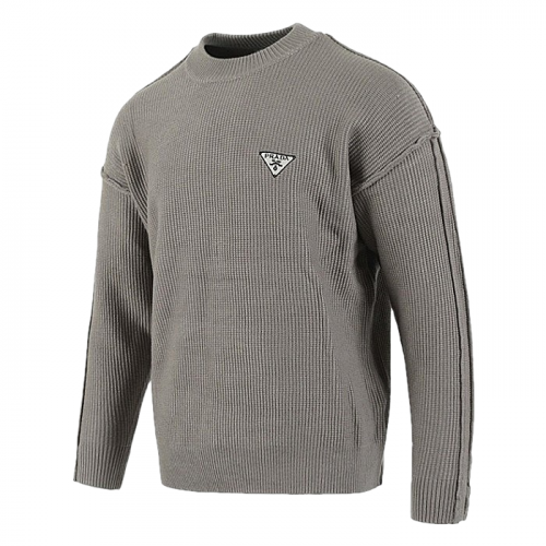 프라다 PRADA 삼각 자수 니트