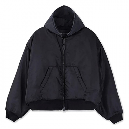 BALENCIAGA 페이드워시 후디드 봄버 자켓
