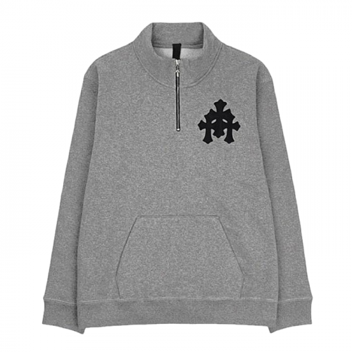 크롬하츠 Chrome hearts 트리플 레더패치드 하프집업