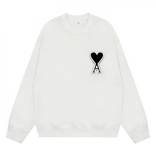 AMI 화이트 블랙 빅패치 맨투맨