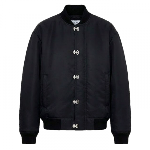 LOEWE 컴팩트 버튼 나일론 보머자켓