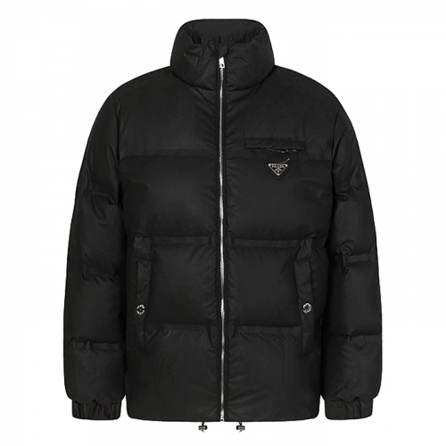 PRADA 스탠플라크 레더다운 자켓