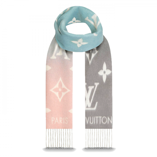 LOUIS VUITTON 비비드 그라데이션 핑크 머플러