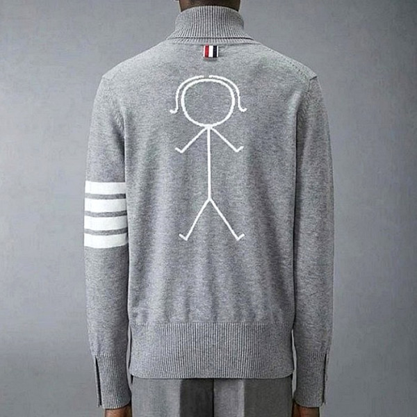 THOM BROWNE 인타르시아 톰 아이콘 콜라보 터틀넥 스웨터