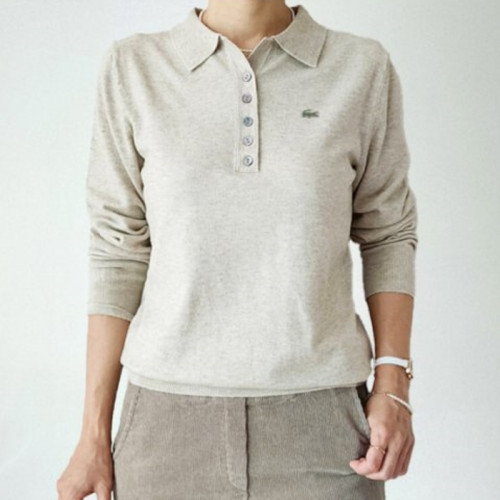 LACOS*E   줄버튼 카라 롱슬리브