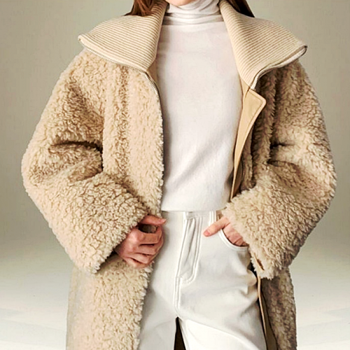 CELINE 니트 카라 롱코트