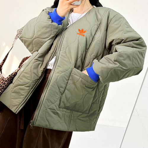 ADIDAS 누비 항아리 점퍼