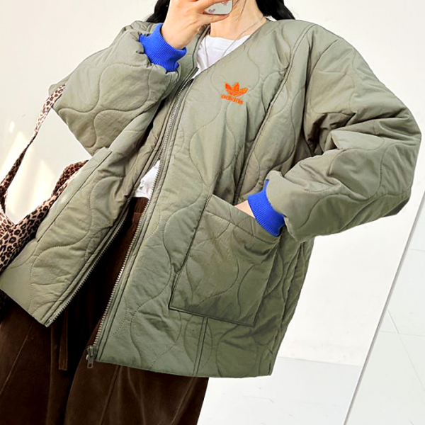 ADIDAS 누비 항아리 점퍼