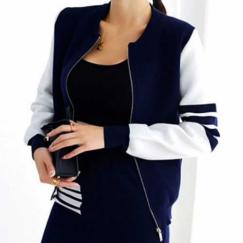 THOM BROWNE 야구 집업 점퍼 니트 3061