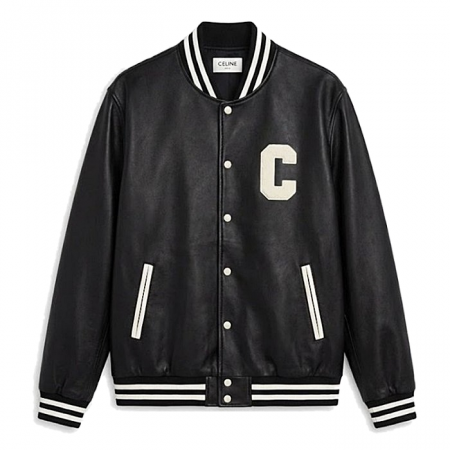 CELINE 씨로고 레더 테디 자켓