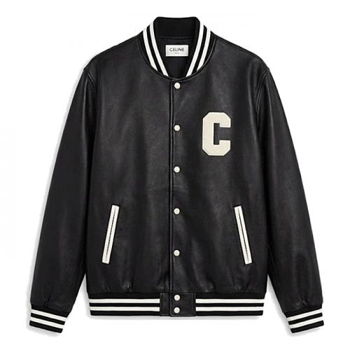 CELINE 씨로고 레더 테디 자켓
