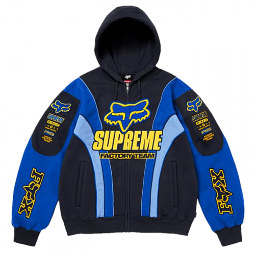 SUPREME 폭스레이싱 모토 후디 집업