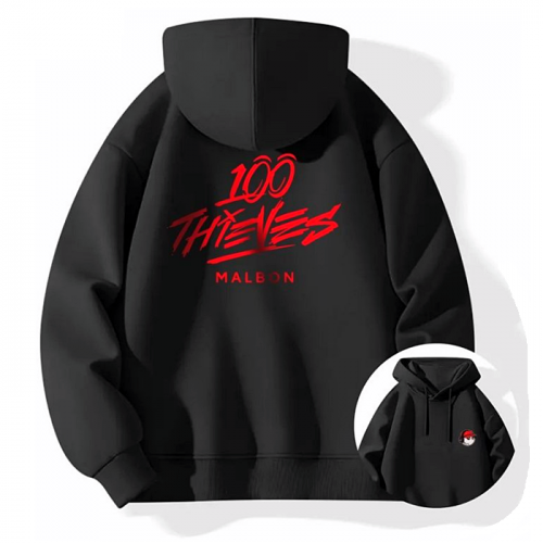 MALBON 100THIEVES 기모후드 티셔츠 141