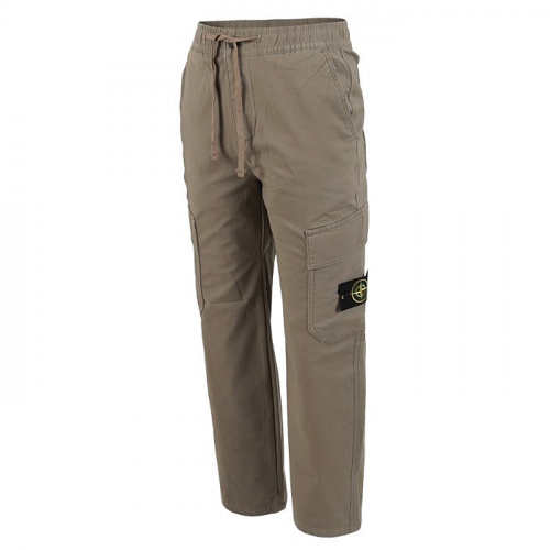 STONE ISLAND 융본딩 스판 미디움와이드 카고 팬츠