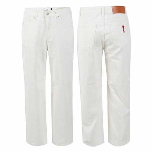 아미 AMI 화이트 와이드 데님 팬츠