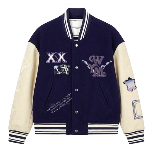 WOOYOUNGMI 패더 애니버서리 바시티 자켓