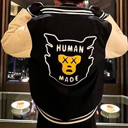 HUMANMADE x KAWS 카우스메이드 바시티자켓