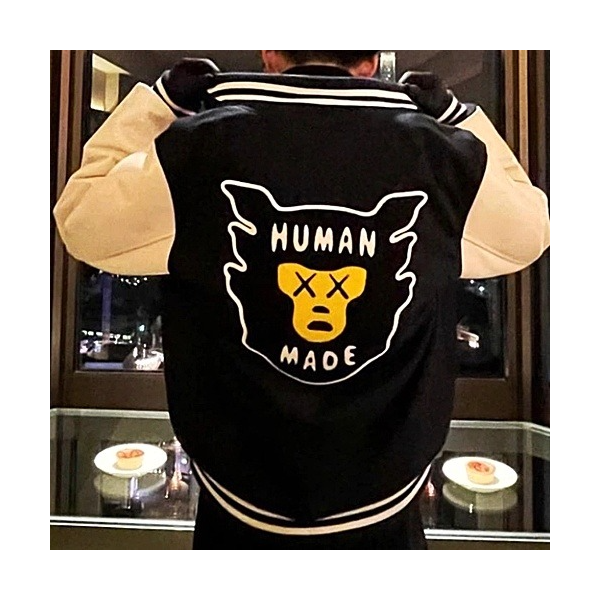 HUMANMADE x KAWS 카우스메이드 바시티자켓