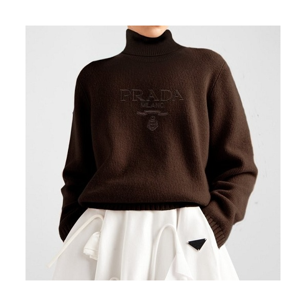 PRA*A 엠브로이더 터틀넥 스웨터 - woman