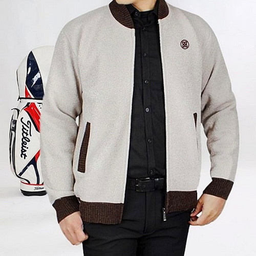 G/FORE 시보리배색 기모 블루종